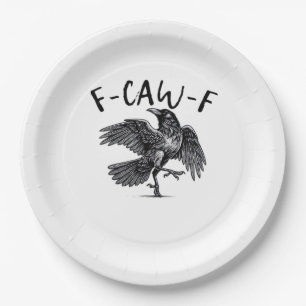 F Caw F Crow Retro Classic Style Paper Plates
