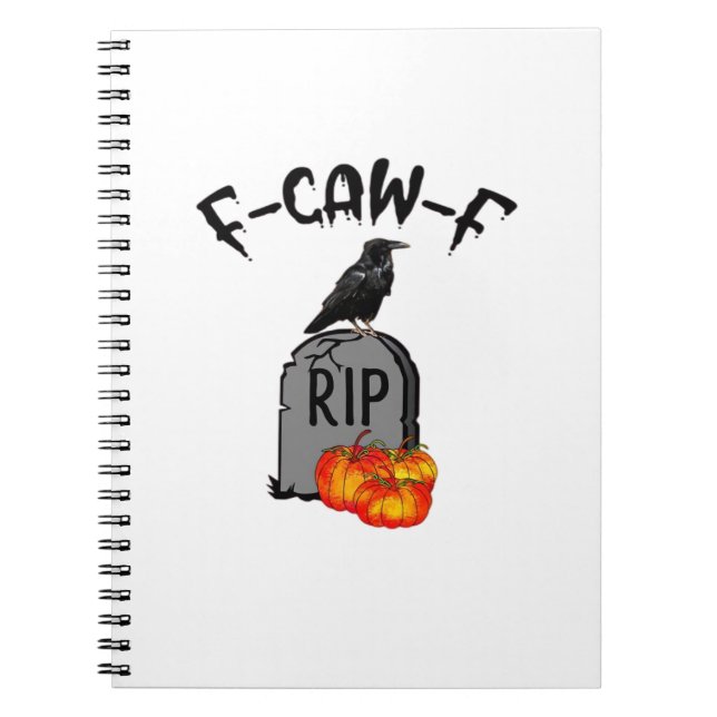 F Caw F Crow Retro Cool Notebook (Front)
