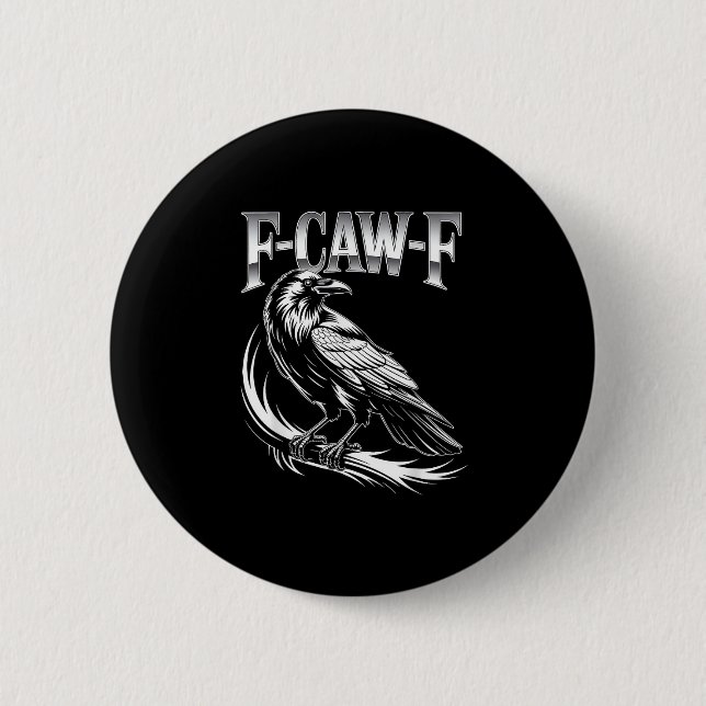 F-Caw-F Crow Womens Trendy Casual Button (Front)