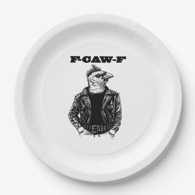 F-Caw-F Essential Aesthetic Design Paper Plates (Front)