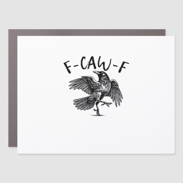 F Caw F Essential Classic Aesthetic Car Magnet (Front)
