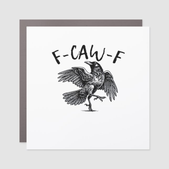 F Caw F Essential Classic Aesthetic Car Magnet (Front)