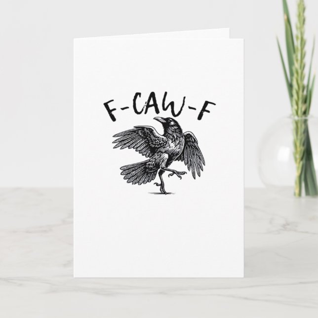 F Caw F Essential Classic Aesthetic Card (Front)