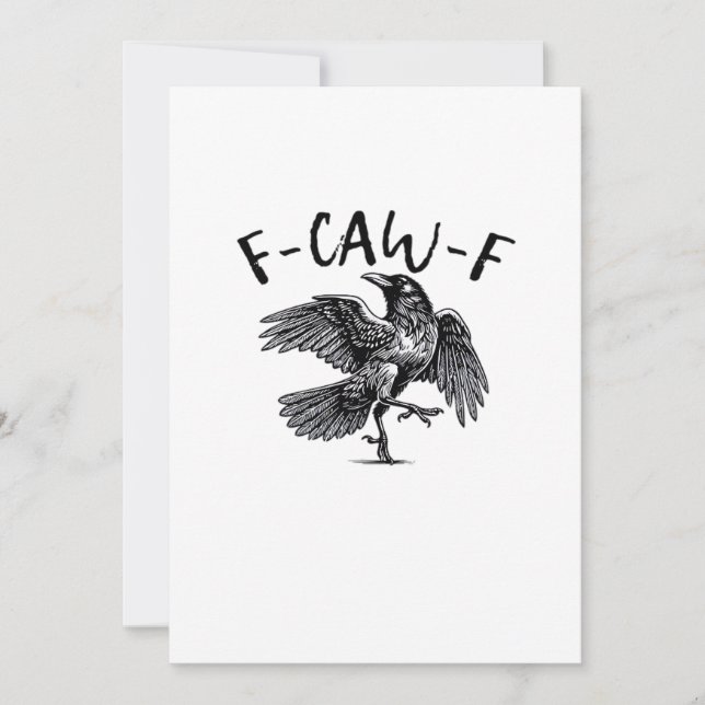 F Caw F Essential Classic Aesthetic Holiday Card (Front)
