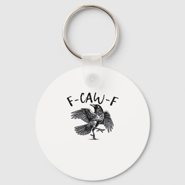 F Caw F Essential Classic Aesthetic Keychain (Front)
