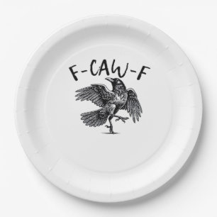 F Caw F Essential Classic Aesthetic Paper Plates