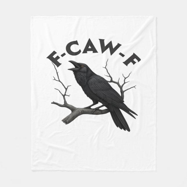 F Caw F Essential Creative Aesthetic Fleece Blanket (Front)