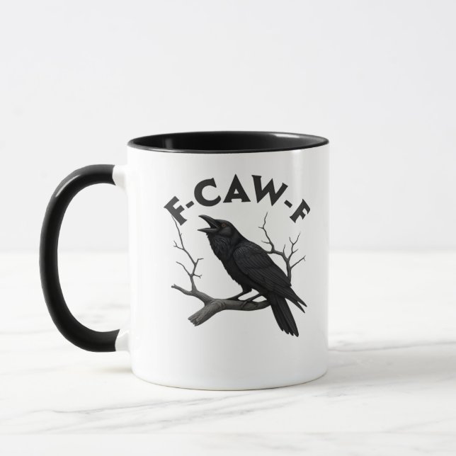 F Caw F Essential Creative Aesthetic Mug (Left)