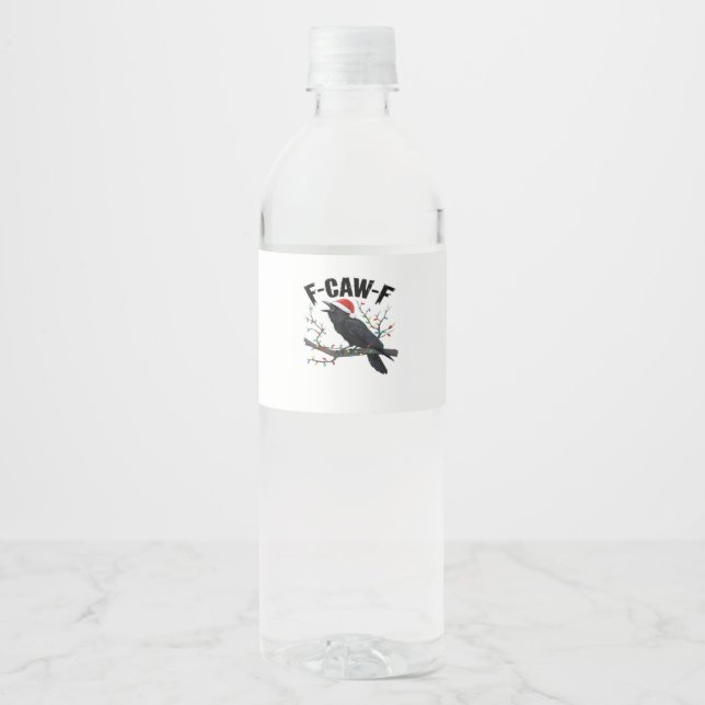 F Caw F Essential Creative Casual Style Water Bottle Label (Front)