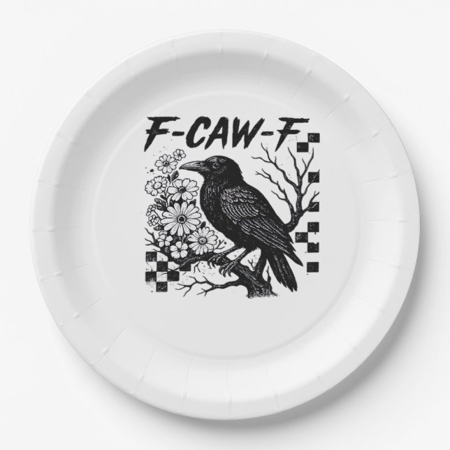 F-Caw-F Essential Funny Trendy Paper Plates (Front)