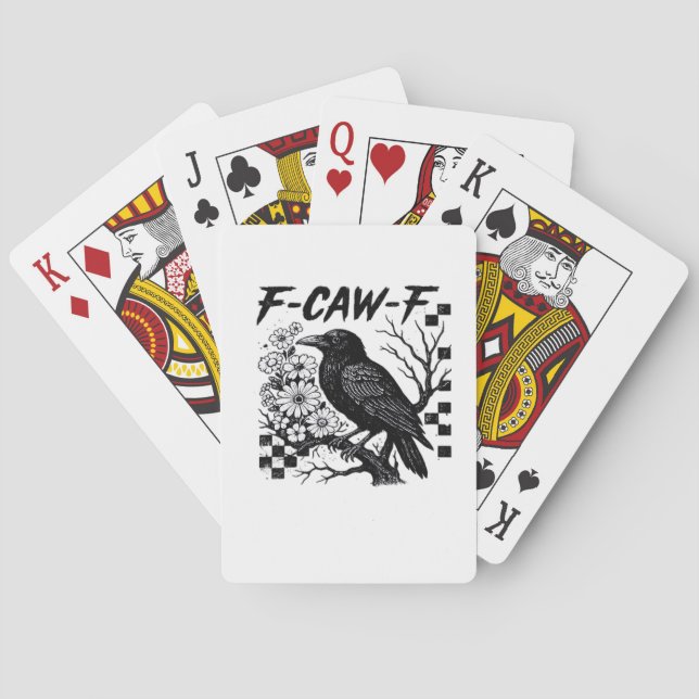 F Caw F Essential Funny Trendy Style Poker Cards (Back)