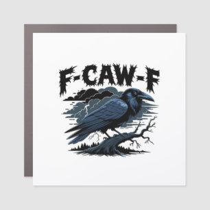 F-Caw-F Essential Minimal Clean Car Magnet