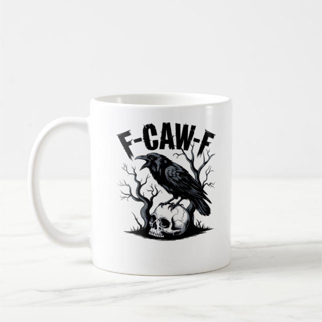 F Caw F Essential Minimal Clean Design Coffee Mug (Left)