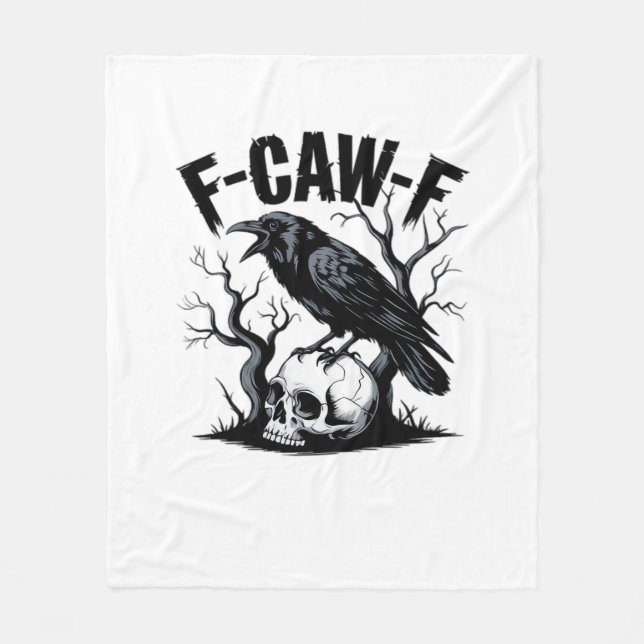 F Caw F Essential Minimal Clean Design Fleece Blanket (Front)
