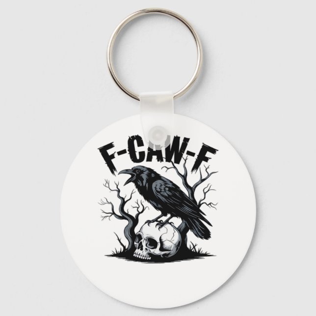 F Caw F Essential Minimal Clean Design Keychain (Front)