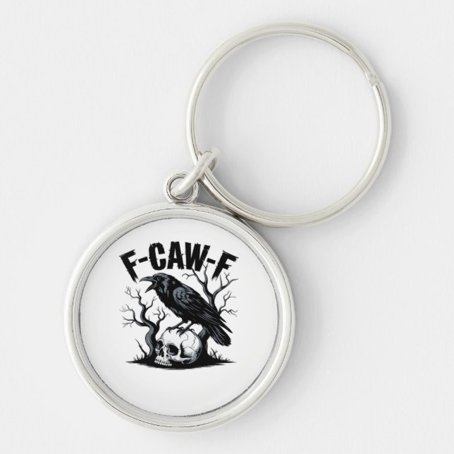 F Caw F Essential Minimal Clean Design Keychain (Front)