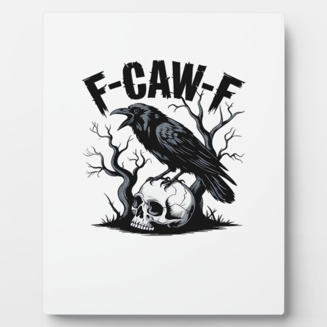 F Caw F Essential Minimal Clean Design Plaque (Front)