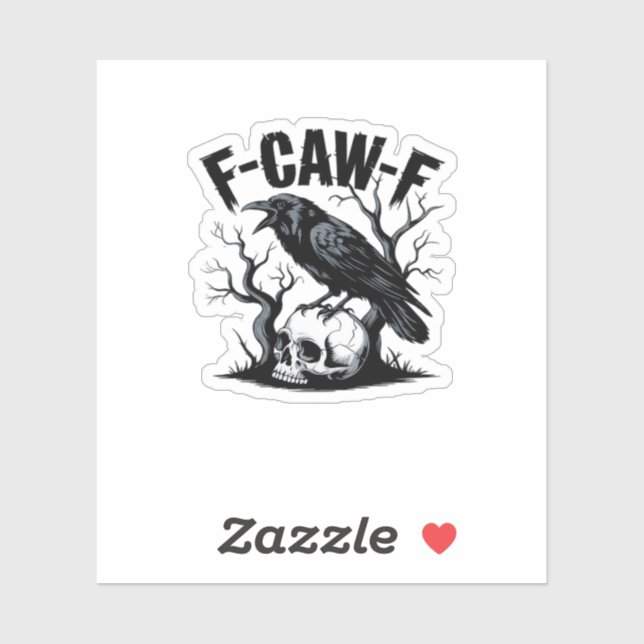 F Caw F Essential Minimal Clean Design Sticker (Sheet)