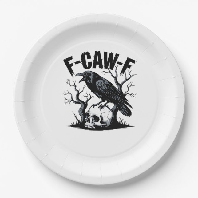 F-Caw-F Essential Minimal Clean Paper Plates (Front)