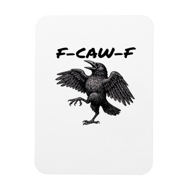 F Caw F Essential Vintage Graphic Look Magnet (Vertical)