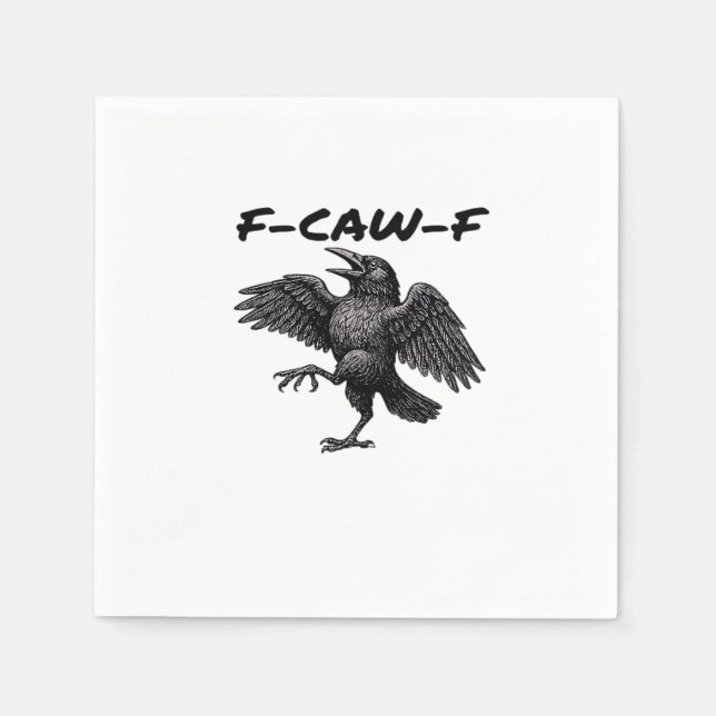 F Caw F Essential Vintage Graphic Look Napkins (Front)