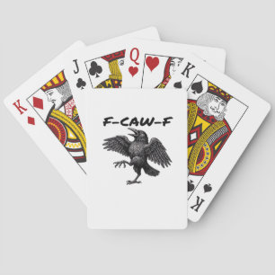 F Caw F Essential Vintage Graphic Look Poker Cards