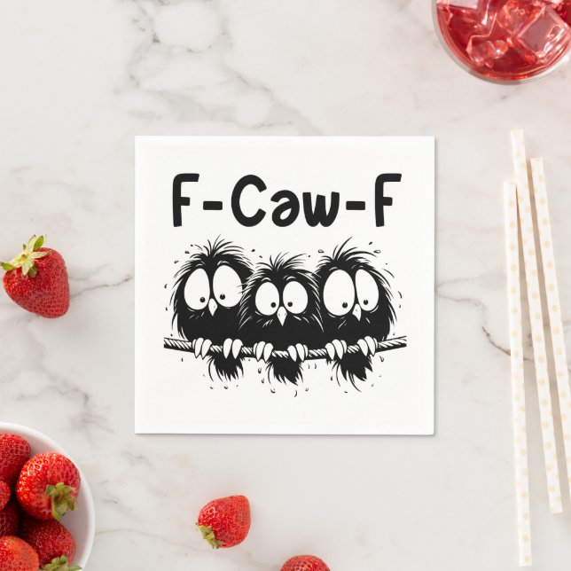 F-Caw-F Funny Bird Quote Gifts  Napkins (Insitu)