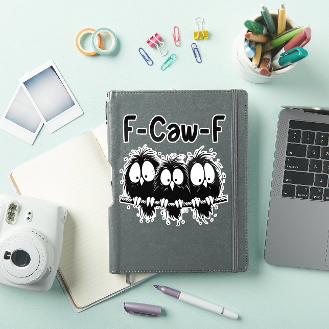 F-Caw-F Funny Bird Quote Gifts  Sticker (iPad Cover)