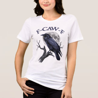 F-caw-f Funny Black Bird Black Crow Tri-Blend Shirt