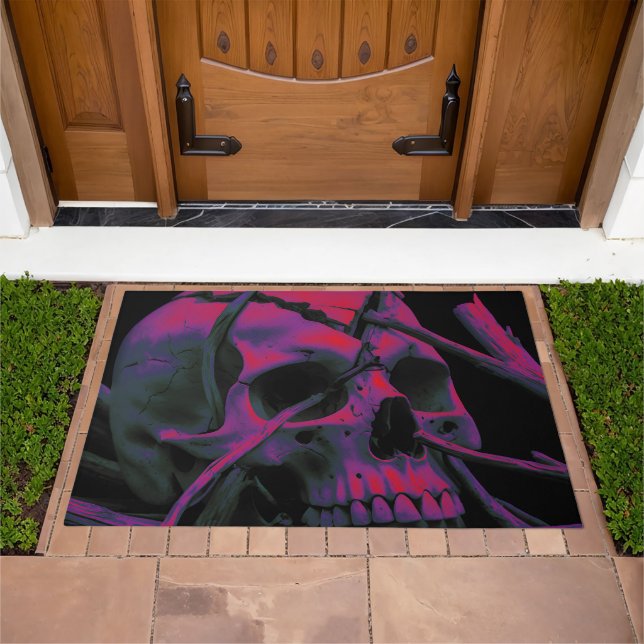 F-Caw-F Funny Black Crow Bird Doormat (Outdoor)