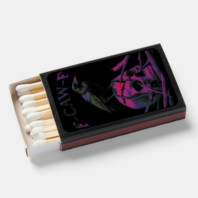 F-Caw-F Funny Black Crow Bird Matchboxes (Front Open)