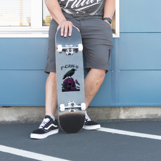 F-Caw-F Funny Black Crow Bird Sticker (Skater)