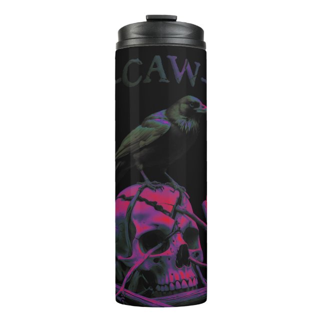 F-Caw-F Funny Black Crow Bird Thermal Tumbler (Front)
