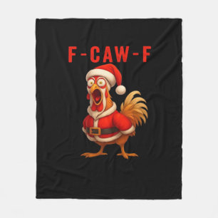 F-Caw-F Funny Chicken Christmas Essential Fleece Blanket