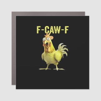 F Caw F Funny Chicken Classic Creative Casual Car Magnet