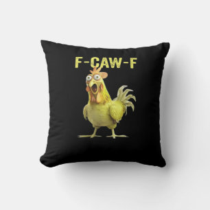 F-Caw-F Funny Chicken Classic Creative Casual Throw Pillow