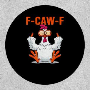 F-Caw-F Funny Chicken Classic Minimal Clean Patch