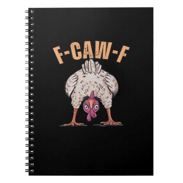 F Caw F Funny Chicken Classic Retro Cool Style Notebook (Front)