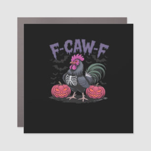 F Caw F Funny Chicken Classic Simple Clean Style Car Magnet