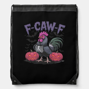 F Caw F Funny Chicken Classic Simple Clean Style Drawstring Bag