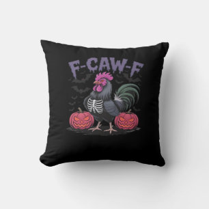 F-Caw-F Funny Chicken Classic Simple Style Throw Pillow