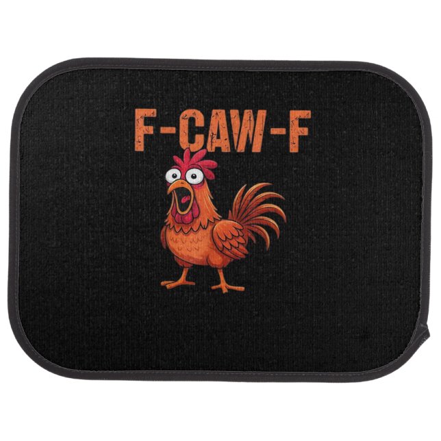 F Caw F Funny Chicken Classic Trendy Modern Style Car Floor Mat (Rear)
