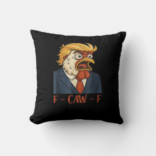 F Caw F Funny Chicken Classic Vintage Cool Style Throw Pillow
