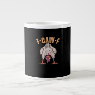 F-Caw-F Funny Chicken Classic Vintage Graphic Giant Coffee Mug