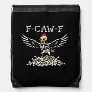 F-Caw-F Funny Chicken Halloween Cool Unique Drawstring Bag