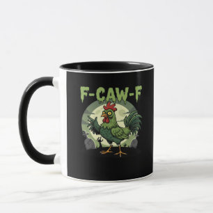 F-Caw-F Funny Chicken Halloween Vintage Classic Mug