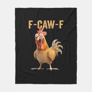 F-Caw-F Funny Chicken Humor Classic Casual Fleece Blanket