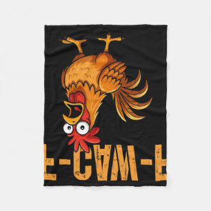 F-caw-f Funny Chicken Humor F-caw-f Quote Rooster Fleece Blanket