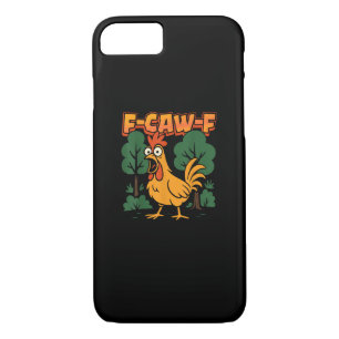 F-Caw-F Funny Chicken Humor F-Caw-F Quote Vintage iPhone 8/7 Case