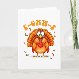 F-caw-f Funny Chicken Humor F-caw-f Turkey Meme Th Card